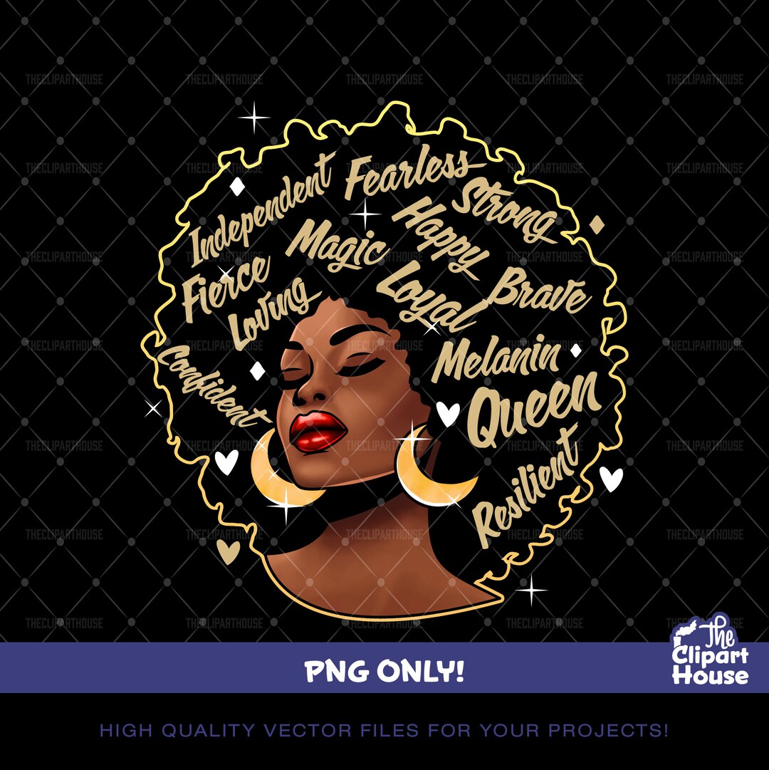 Afro Quotes 2, African American Png, Black Woman Png, Afro Png, Black ...