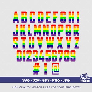 LGBTQIA+ Alphabet, pride svg, gay svg, lesbian svg, lgbt svg, pride svg, love is love svg, love, alphabet svg, font svg