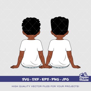 友情の少年たち 2、アフリカ系アメリカ人 svg、黒人少年 svg、アフロ少年 svg、友人グループ svg、兄弟愛 svg