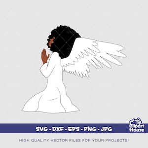 Black Angel Prayers 2, afro-americano in formato SVG, donna nera in formato SVG, afro, fede in formato SVG, religione in formato SVG, speranza in formato SVG, ali d'angelo in formato SVG
