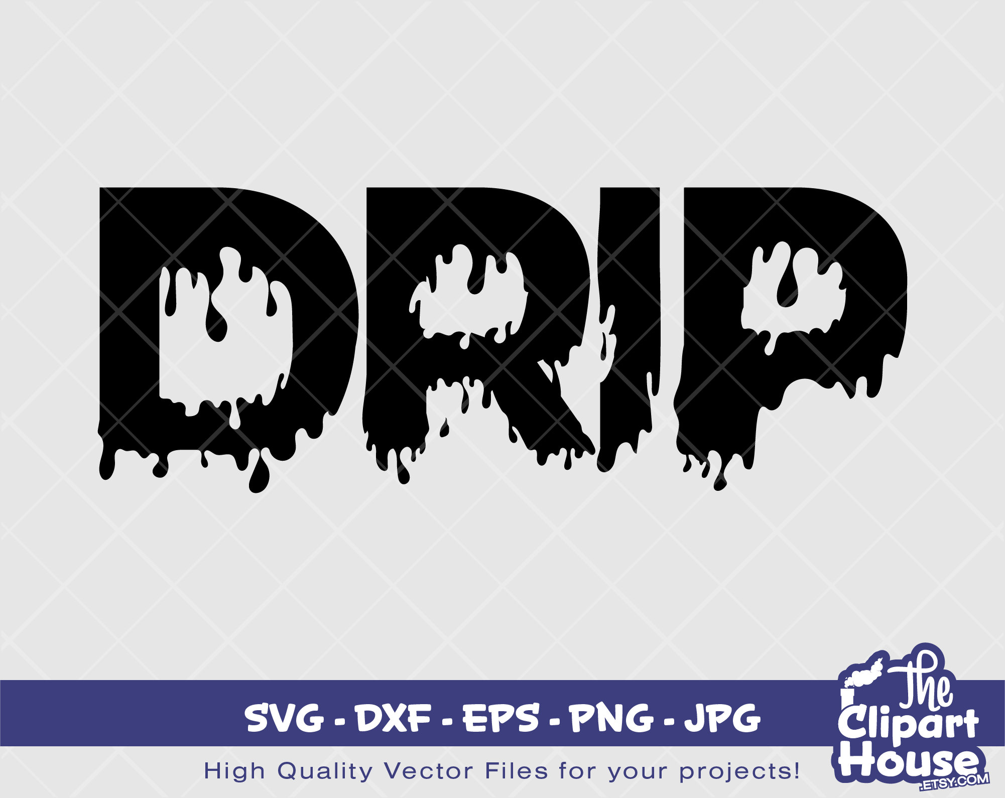 Dripping svg, Drippin word  svg, png, eps, dxf, pdf - ClipInk