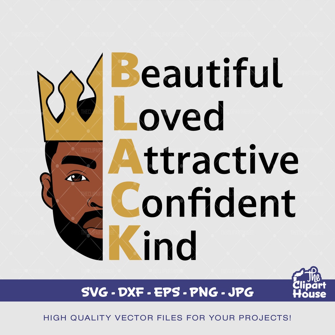 Black King Quotes, African American Svg, Black Man Svg, Bearded Man Svg, Black Excellence Svg