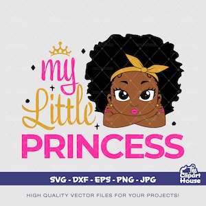 My Little Princess, african american svg, black kid svg, peekaboo girl svg, black girl magic svg