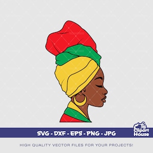 Juneteenth Headwrap Woman, african american svg, juneteenth, black history, 1865, black history month svg