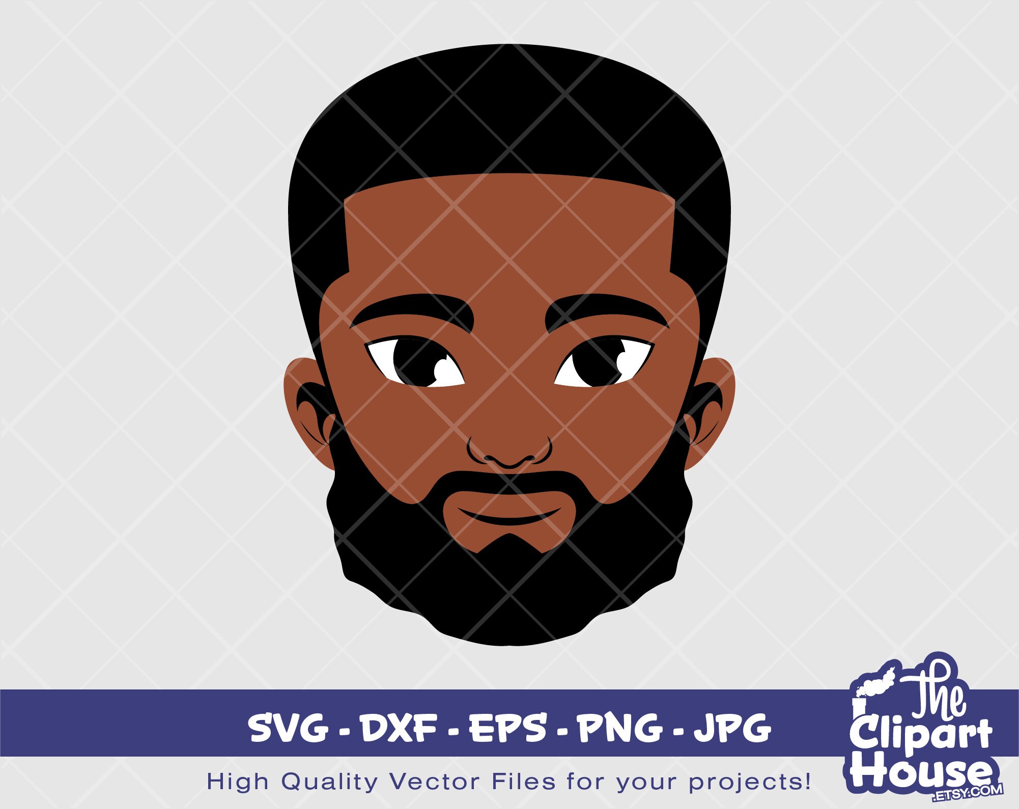 Strong Black Man Digital SVG DXF EPS png Jpg | Etsy