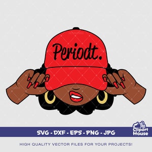 Casquette narquoise dessin animé periodt femme, smirk svg, svg afro-américain, svg femme noire, svg afro fille, svg magie fille noire