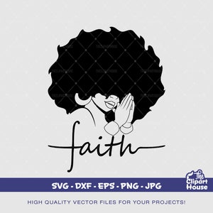 Preghiere di fede, afro-americano in formato SVG, donna nera in formato SVG, afro, fede in formato SVG, religione in formato SVG, speranza in formato SVG, mani in preghiera