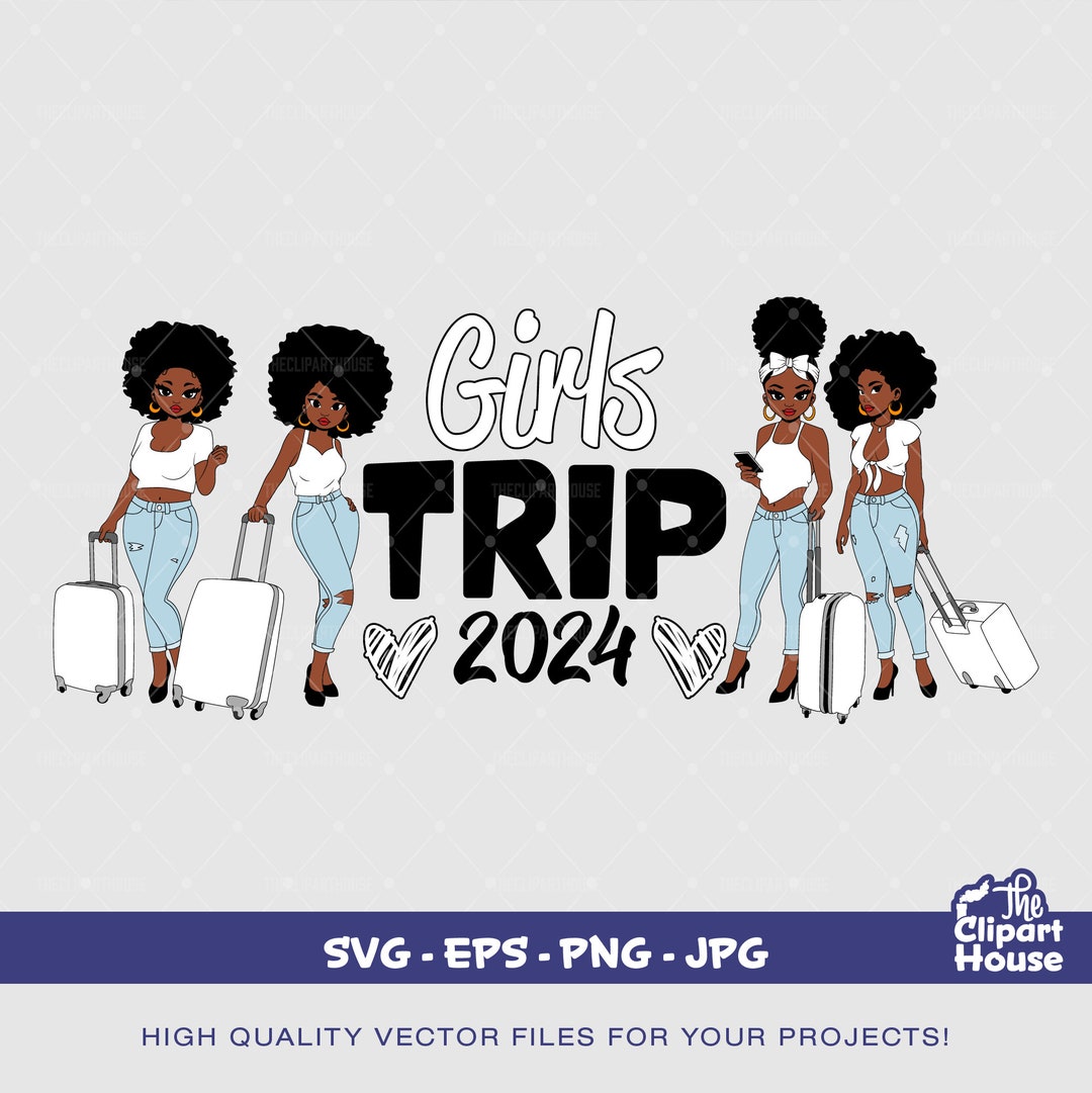 Girls Trip 2024 Suitcase Group, Cricut Svg, Girls Trip Svg, Cut Files