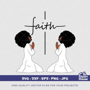 Angelo Preghiere Fede Croce 3, afro-americano in formato SVG, donna nera in formato SVG, afro, fede in formato SVG, religione in formato SVG, speranza in formato SVG, mani in preghiera