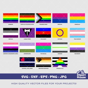 LGBTQIA+ Bandiere, orgoglio in formato SVG, gay in formato SVG, lesbica in formato SVG, lgbt in formato SVG, orgoglio in formato SVG, l'amore è amore in formato SVG, amore