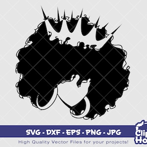 No Face Afro Woman Silhouette, african american svg, black woman svg,afro svg