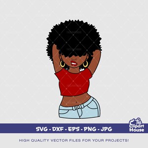 Curvy Black Woman 2, african american svg, black woman svg, afro girl svg, black girl magic svg, black queen svg