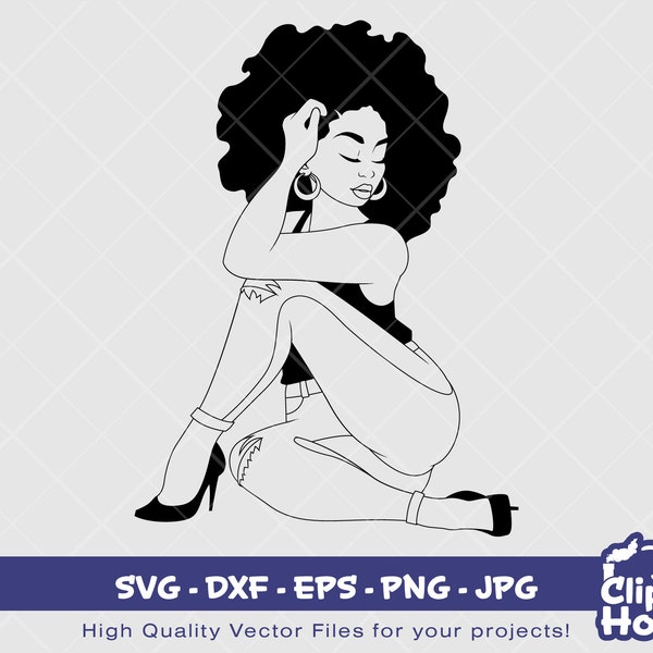 Thick Girl Magic Woman Silhouette, Cricut svg,african american svg,black woman