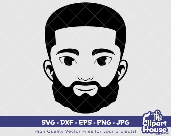 Black man face svg, svg, png, eps, dxf, pdf