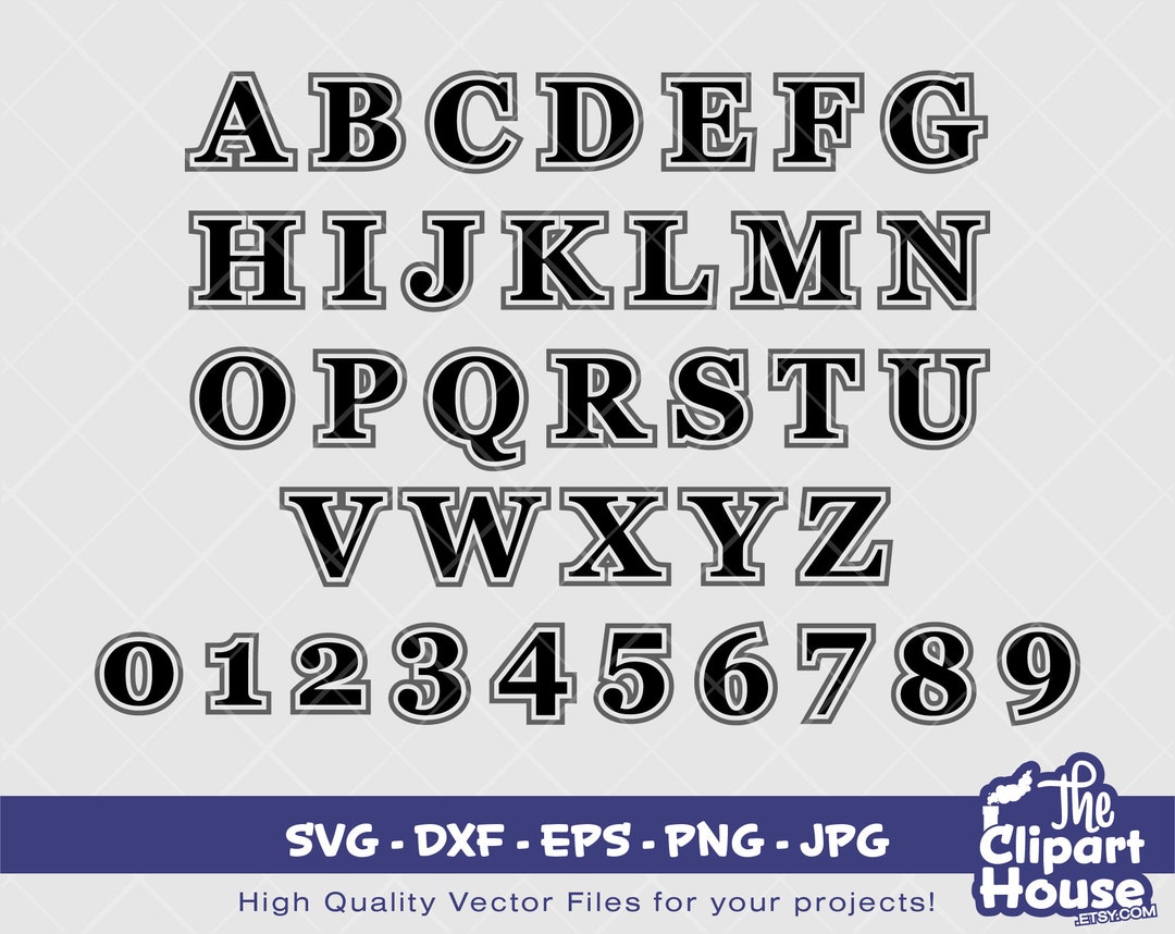 English Alphabet Digital SVG DXF EPS Png Jpg Instant Download English ...
