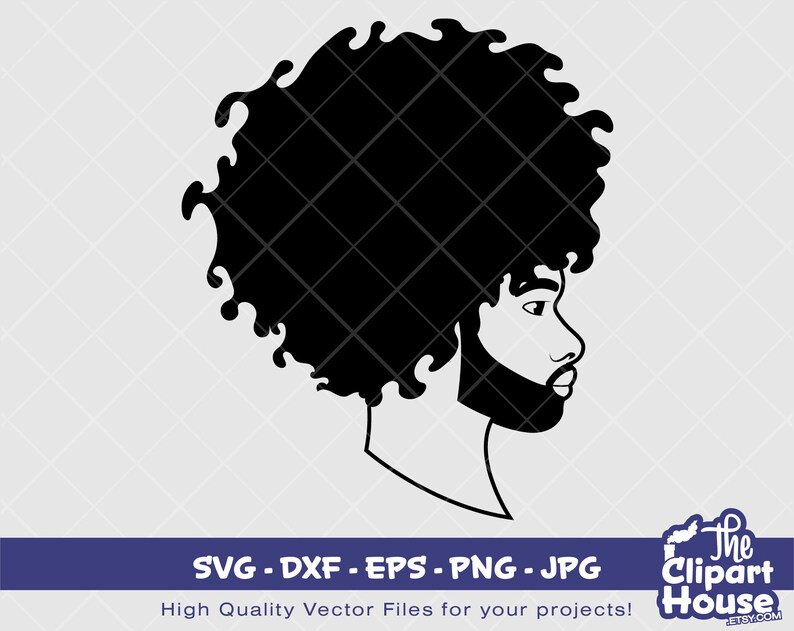 Download African Man Black Man Afro Svg Afro Man Instant Download Jpg Black Man Afro Side View Silhouette Digital Svg Eps Dxf Png Clip Art Art Collectibles Chezkassie Fr