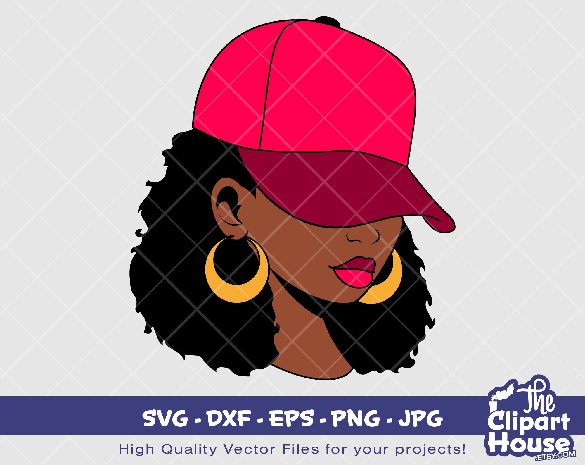 African American Hat Low Woman Digital SVG DXF EPS png Etsy