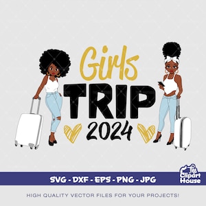 Valise voyage 2024 filles, svg Cricut, voyage filles Svg, fichiers Svg coupés, svg voyage amis, voyage svg, vlog voyage, meilleurs amis svg