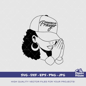 Alimentato da Prayer Woman, afro-americano in formato SVG, donna nera in formato SVG, fede in formato SVG, religione in formato SVG, speranza in formato SVG