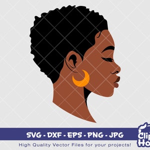 Mini Afro Frau | Digitales PNG - Ai - SVG - JPG | Sofortdownload | Cricut, svg, afroamerikanische svg, schwarze Frau svg, Afro Dame