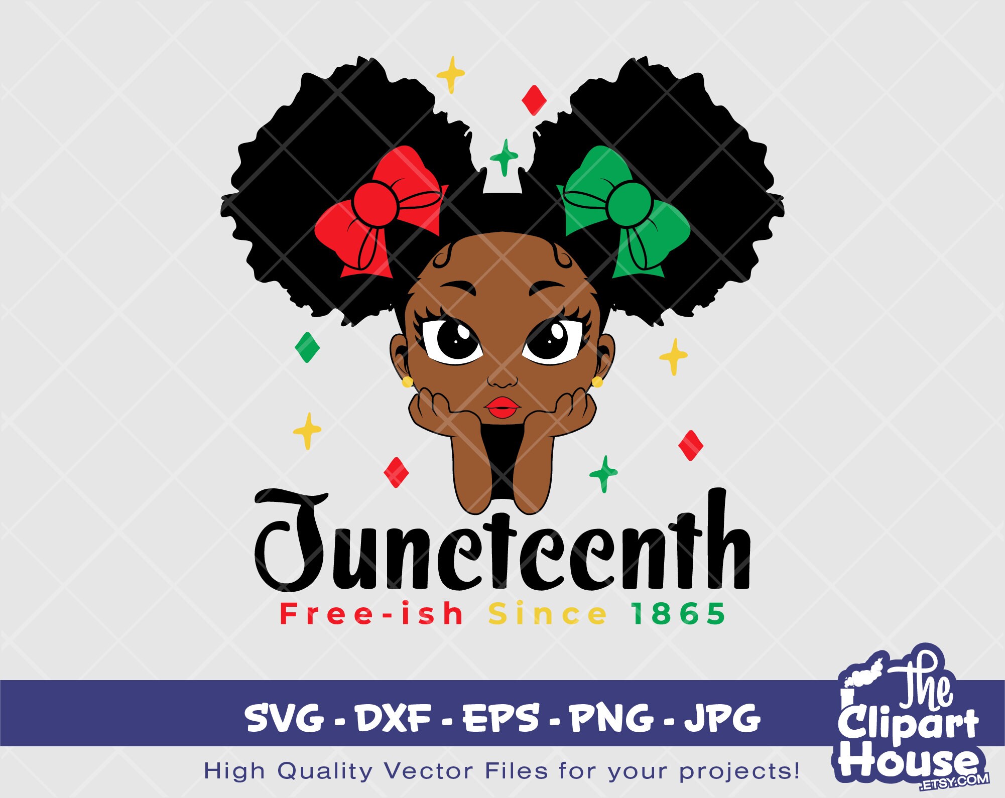 Juneteenth Girl | Digital SVG - DXF - EPS - png - Jpg | Instant Downl…