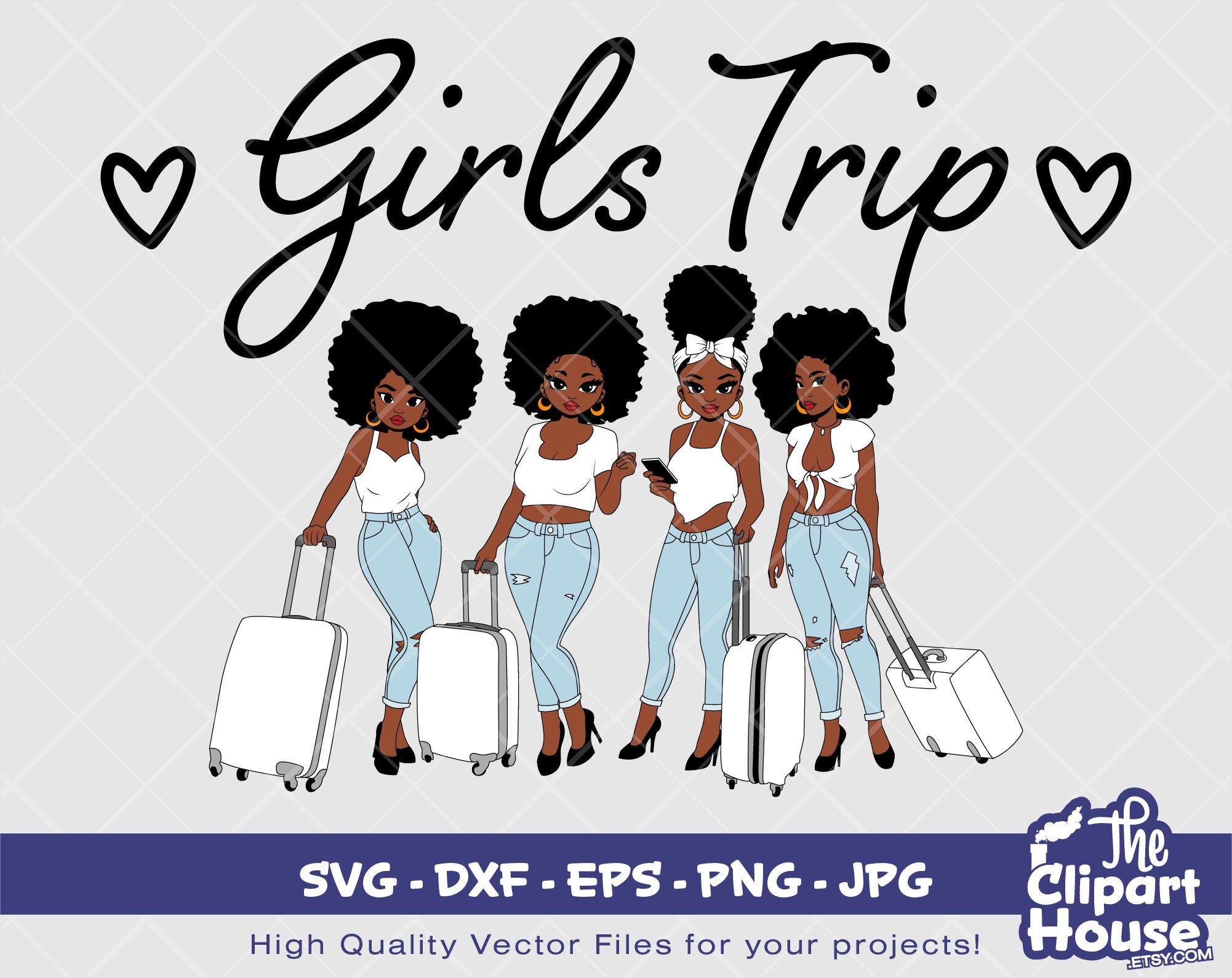 Girls Trip 2 Digital SVG DXF EPS png Jpg Instant | Etsy