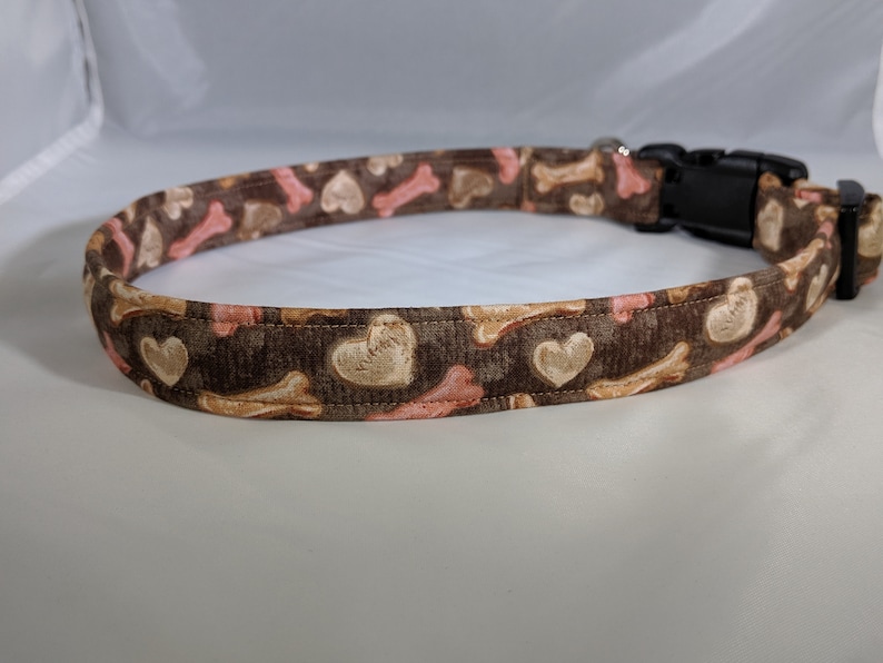 Dog Collar Dog Bones and Hearts Etsy