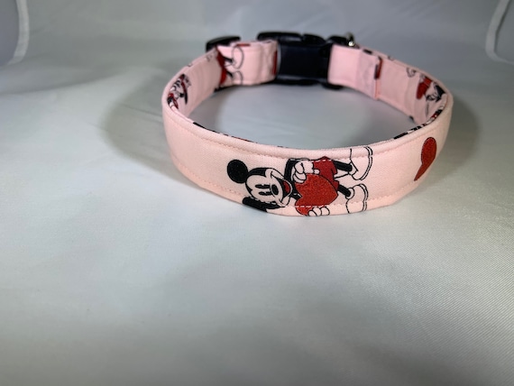 Dog Collar Mickey Mouse With Glitter Hearts - Etsy