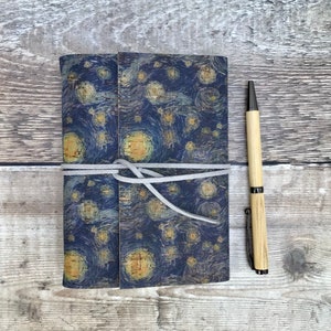 Cork Journal / Notebook in a Starry Night print image 1