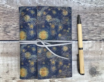 Cork Journal / Notebook in a Starry Night print