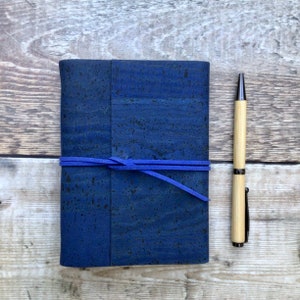 Cork Journal / Notebook in cornflower blue