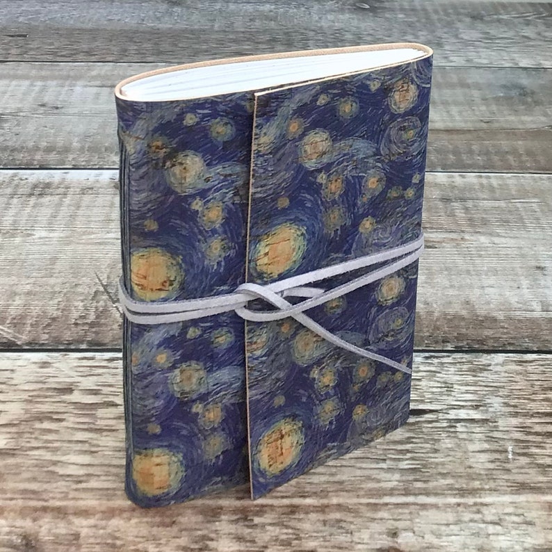 Cork Journal / Notebook in a Starry Night print image 2