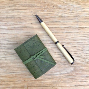 Mini Cork Pocketbook in olive green
