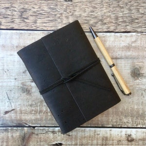 Cork Journal / Notebook ink black