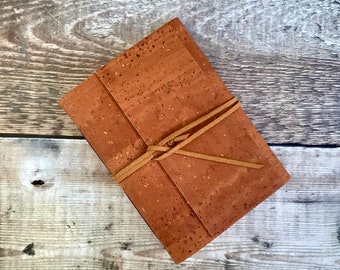 Cork Journal / Notebook in cinnamon brown