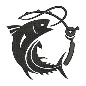 Fishing Lovers Embroidery Design - 4 sizes and 8 formats