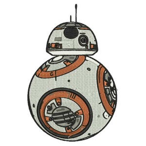 Star Wars BB8 Embroidery Design - 4 sizes and 6 shapes