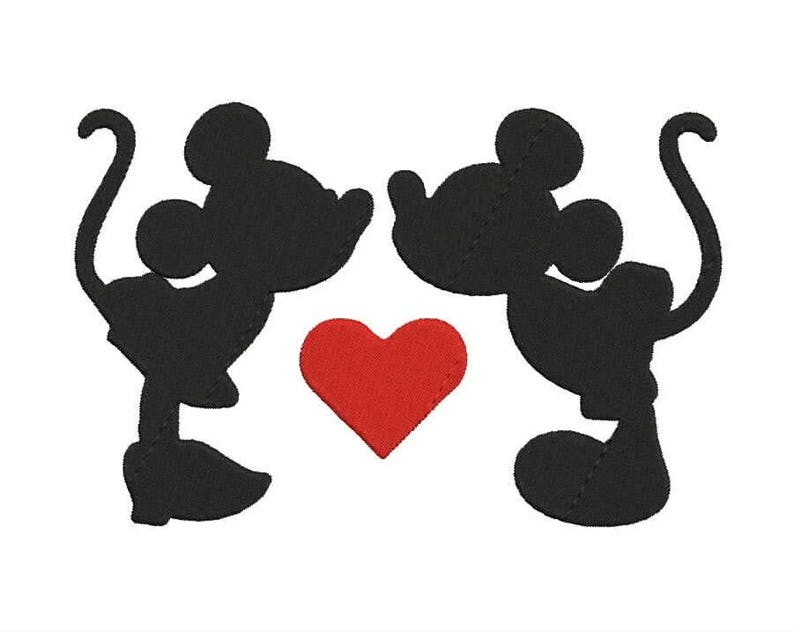 Mickey und Minnie in Liebe Stickmuster 4 Größen und 6 Etsy.de