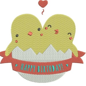 Twins Birthday Embroidery Design - 4 sizes and 8 formats