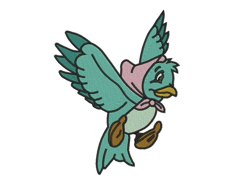 Bird Cinderella Embroidery Design 4 Sizes and 6 Formats - Etsy