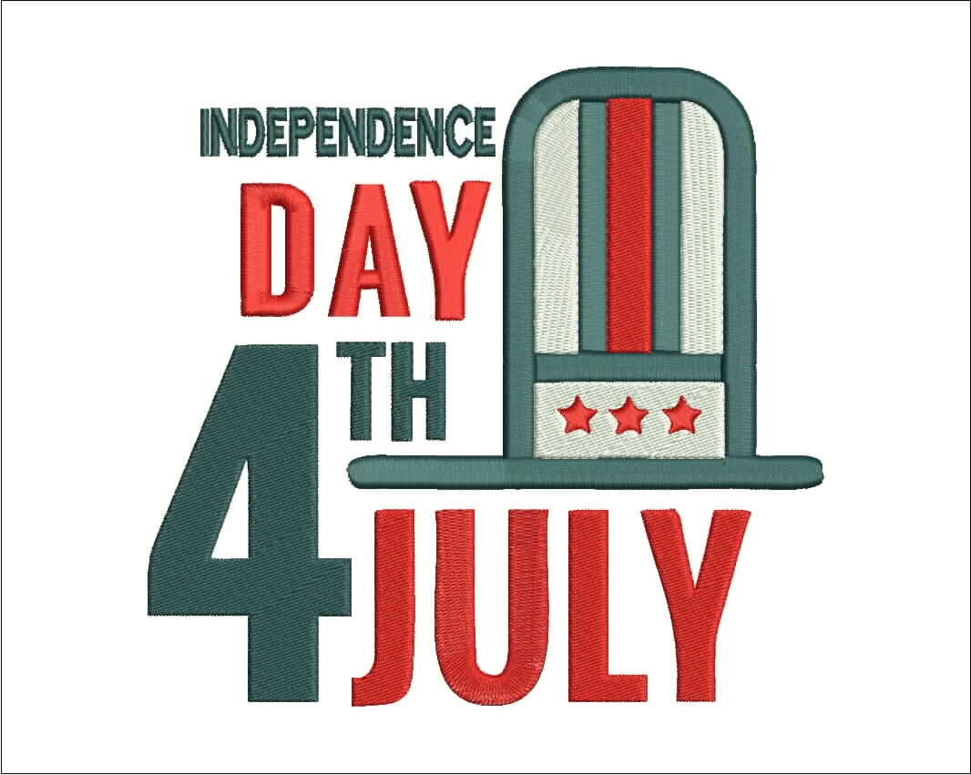 Independence day embroidery design 4 sizes and 8 formats  etsy