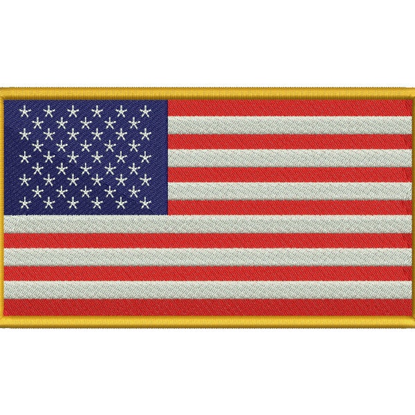 USA-Flagge-Stickerei-Design – 4 Größen