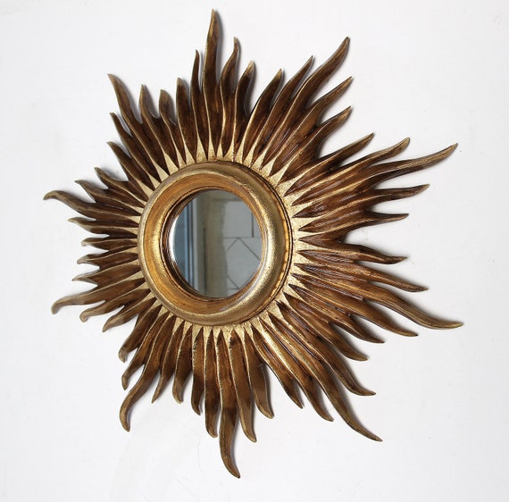 Hand Carved Decorative Sunburst Mirror Boheme Hand Carved Decorative Sunburst Mirror