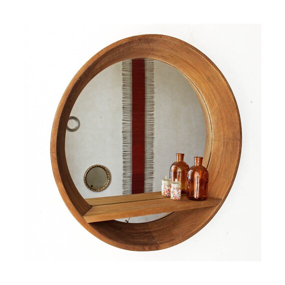 Wood Mirror With Shelf Wall Frame Shelf Wall Mirror Wood Frame