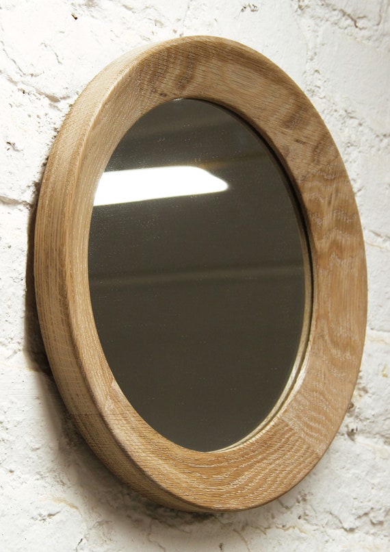 Round Mirror Decorative Wall Oak Wood Decorative Wall Mirror Oak Wood