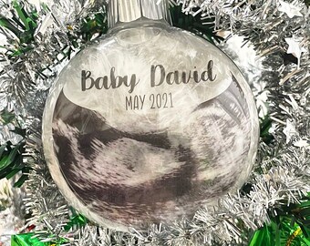 Pregnancy Announcement Grandparents Ultrasound Photo Gift for Husband Ultrasound Tech Gifts Ultrasound ornament Custom Welcome baby Gift
