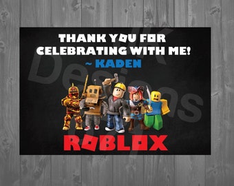 Roblox Card Etsy - roblox birthday note card roblox birthday roblox thank you note roblox thank you roblox party roblox template roblox printables