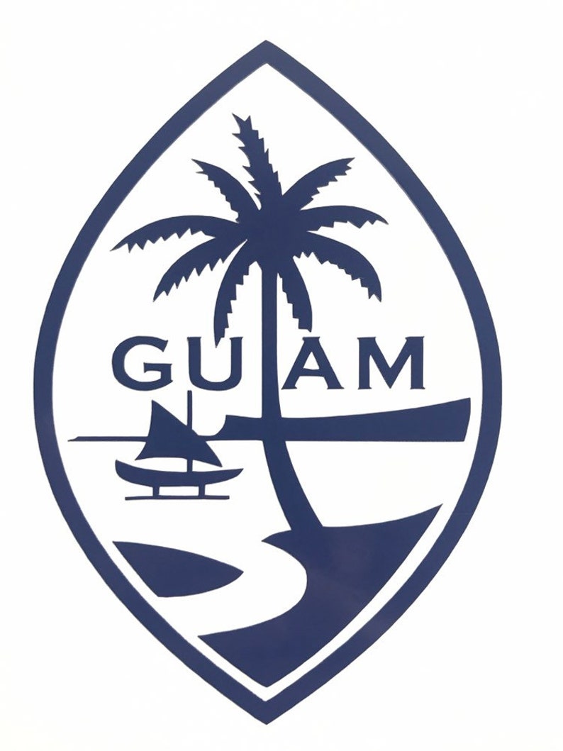 Download Guam Flag Seal Vinyl Decal | Etsy