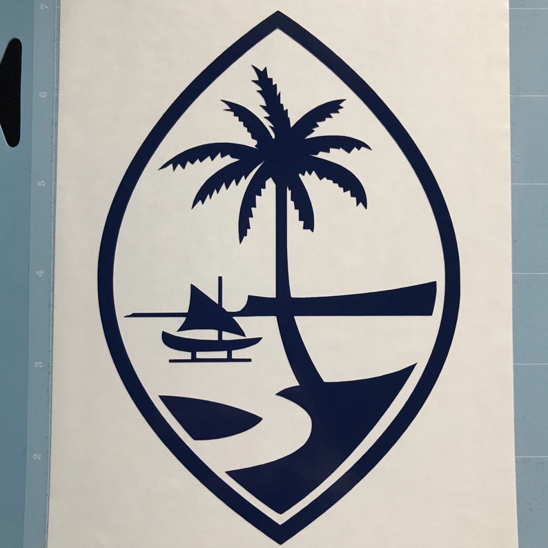 Download Guam Flag Seal Vinyl Decal | Etsy