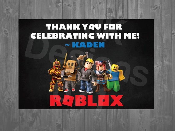 Roblox Birthday Note Card Roblox Birthday Roblox Thank You Etsy - roblox cards roblox thank you tags instant download etsy